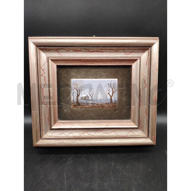  QUADRETTO  MAIOLICA  PAESAGGIO E. DE ROSA | Mercatino dell'Usato Roma eur 1