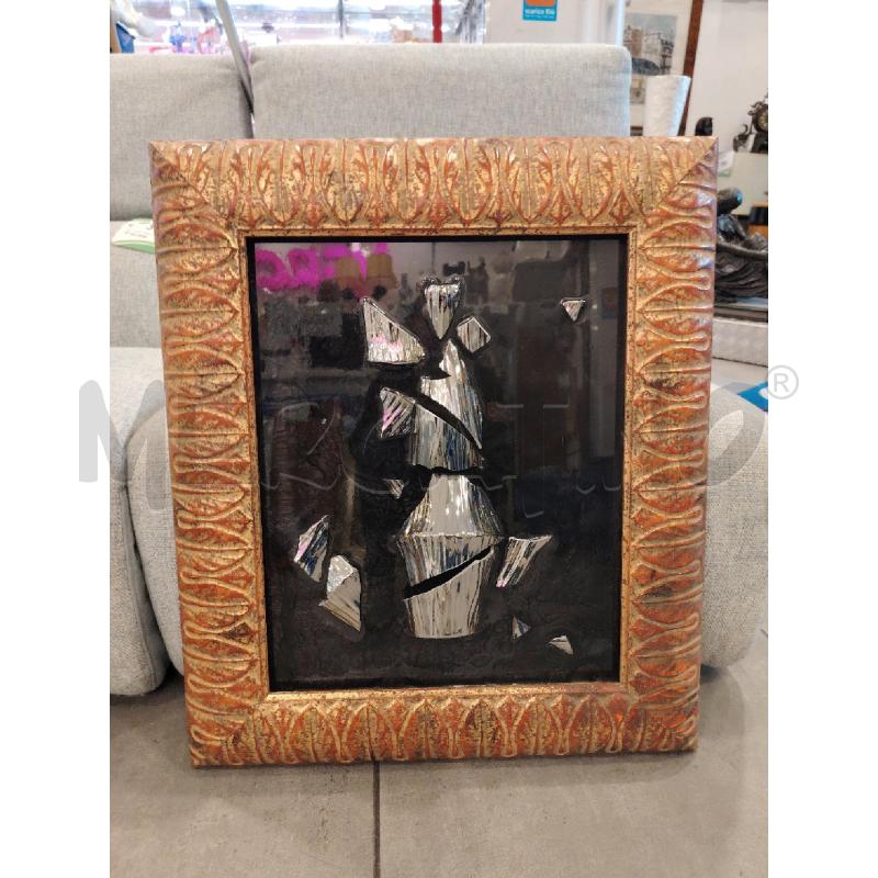 QUADRO ARTE MODERNA C/LEGNO DOR BRICCO CER ARG | Mercatino dell'Usato Roma eur 1