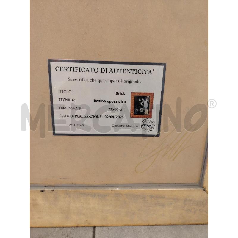 QUADRO ARTE MODERNA C/LEGNO DOR BRICCO CER ARG | Mercatino dell'Usato Roma eur 4