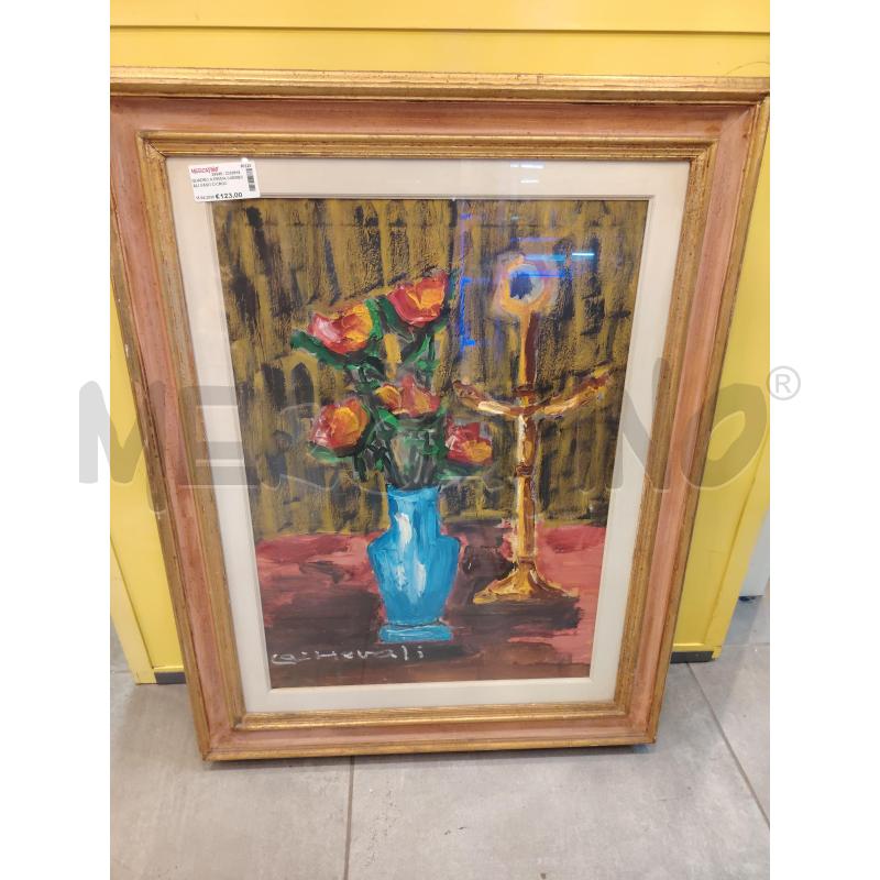 QUADRO A FIRMA CARNEVALI VASO C/CROC | Mercatino dell'Usato Roma eur 1