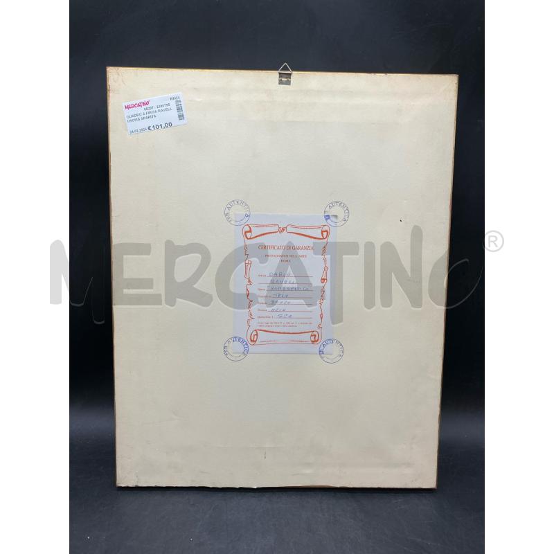 QUADRO A FIRMA RAVELLI ROMA SPARITA  | Mercatino dell'Usato Roma eur 4