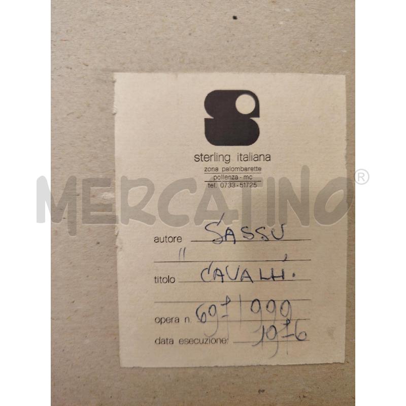 QUADRO A FIRMA SASSU CAVALLI FUSION  | Mercatino dell'Usato Roma eur 5