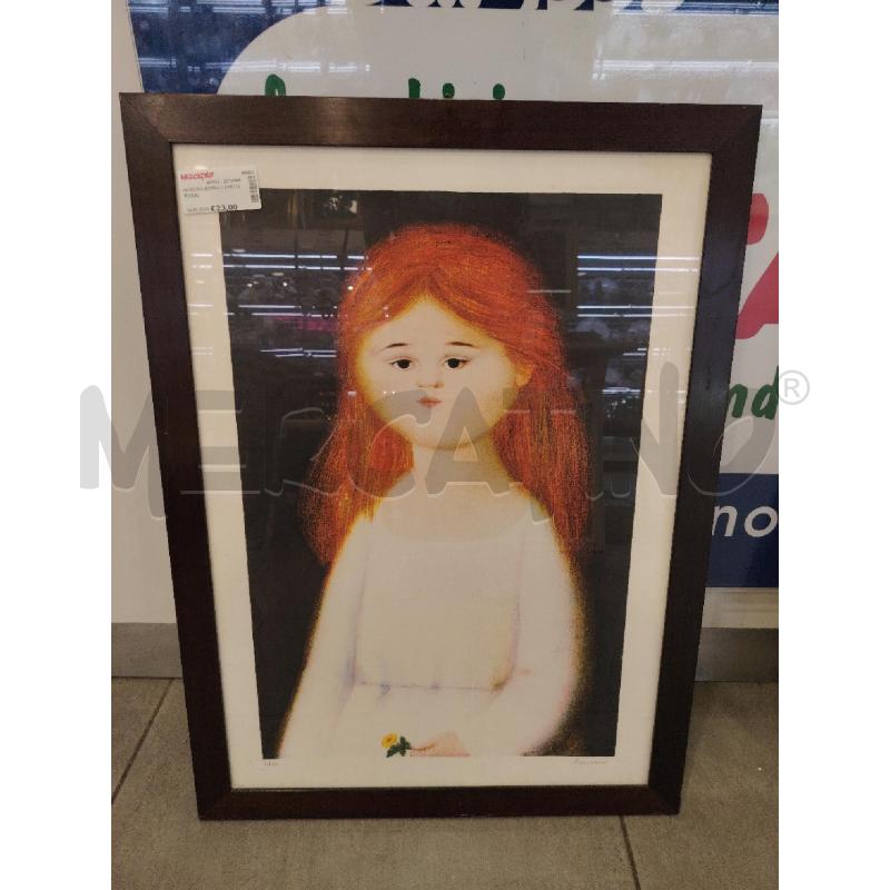 QUADRO BIMBA CAPELLI ROSSI | Mercatino dell'Usato Roma eur 1