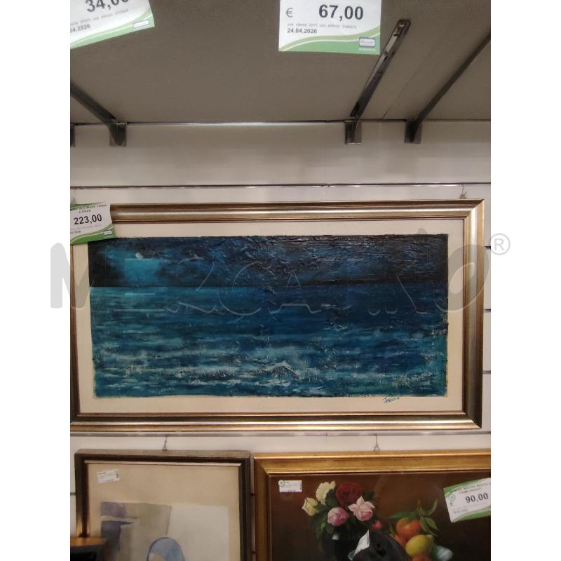 QUADRO BLU MARE FIRMA A.PIRAS | Mercatino dell'Usato Roma eur 1