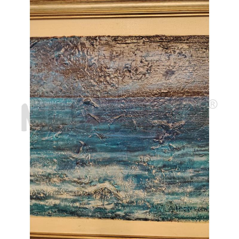 QUADRO BLU MARE FIRMA A.PIRAS | Mercatino dell'Usato Roma eur 3
