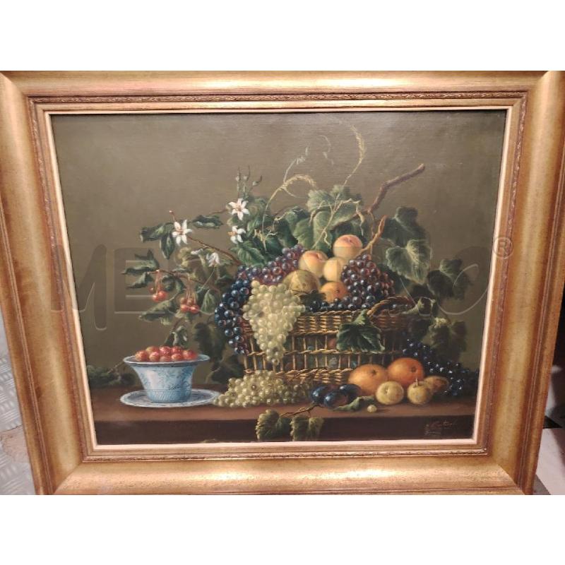 QUADRO C/DOR NATURA MORTA  | Mercatino dell'Usato Roma eur 1