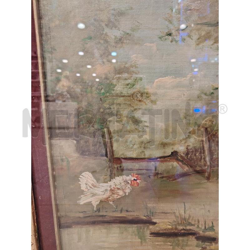QUADRO C/DOR TACCHINO OLIO SU TAVOLA  | Mercatino dell'Usato Roma eur 4