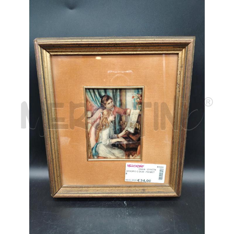 QUADRO C/DOR  PIANISTE  | Mercatino dell'Usato Roma eur 1