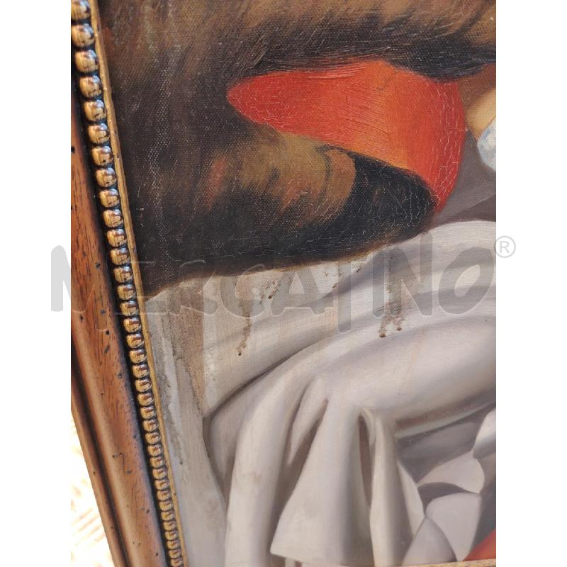 QUADRO C/LEGNO DONNA VESTE ROSSA | Mercatino dell'Usato Roma eur 3