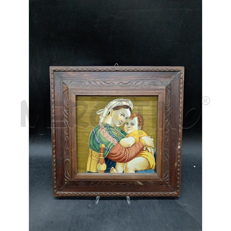 QUADRO MAIOLICA CONTADINA FIRMATA | Mercatino dell'Usato Roma eur 1