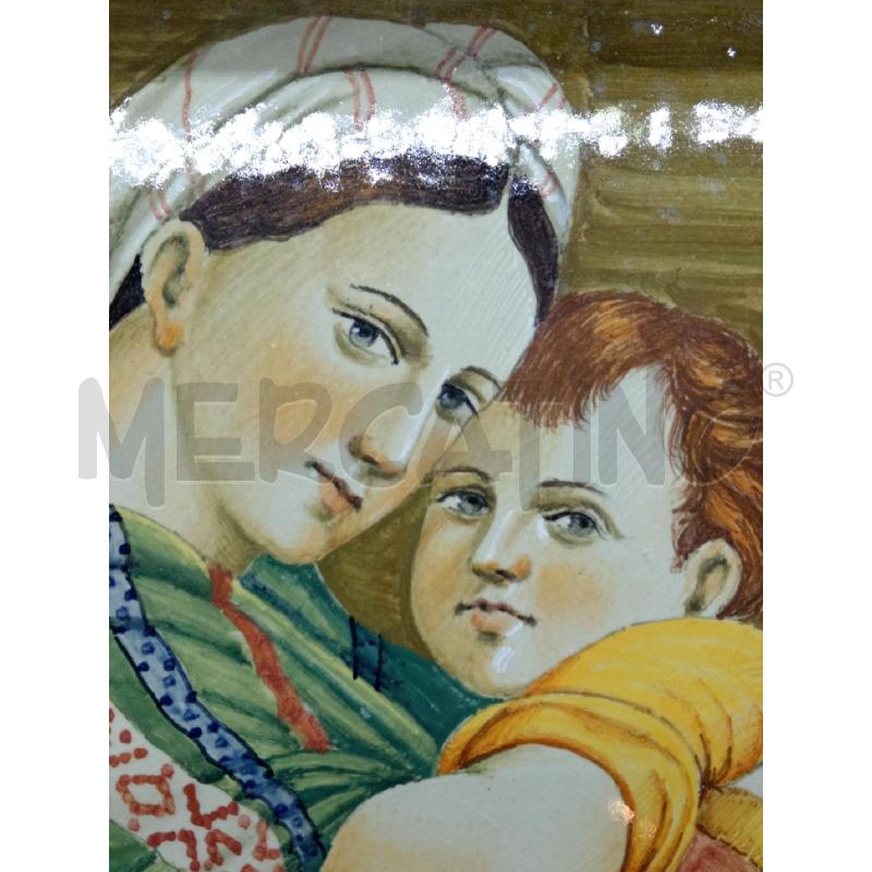 QUADRO MAIOLICA CONTADINA FIRMATA | Mercatino dell'Usato Roma eur 2