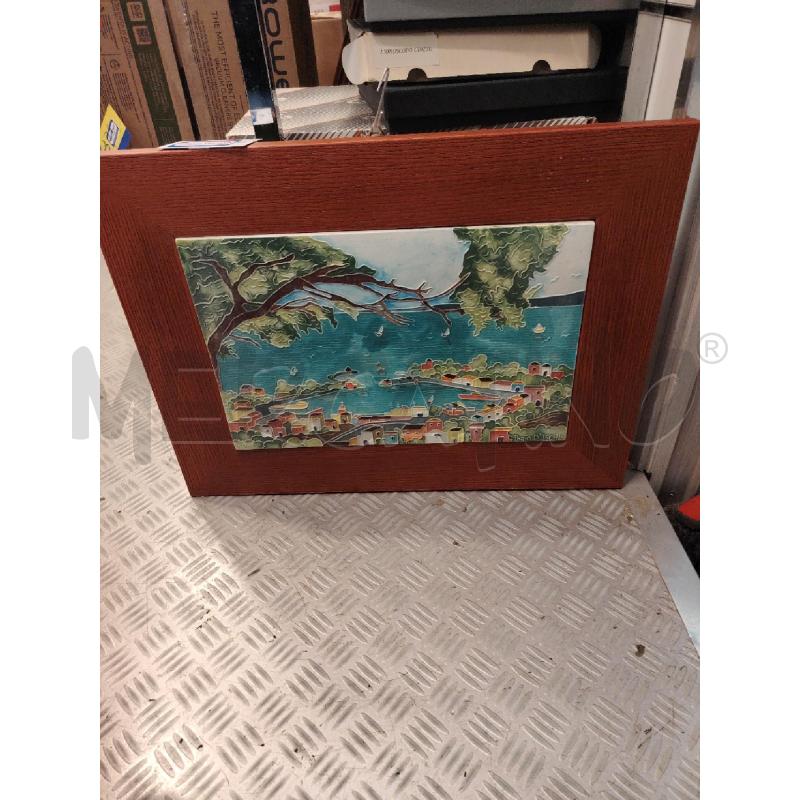 QUADRO MAIOLICA ISCHIA FIRMA VICARI | Mercatino dell'Usato Roma eur 1