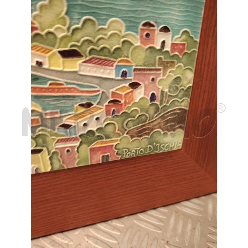 QUADRO MAIOLICA ISCHIA FIRMA VICARI | Mercatino dell'Usato Roma eur 2