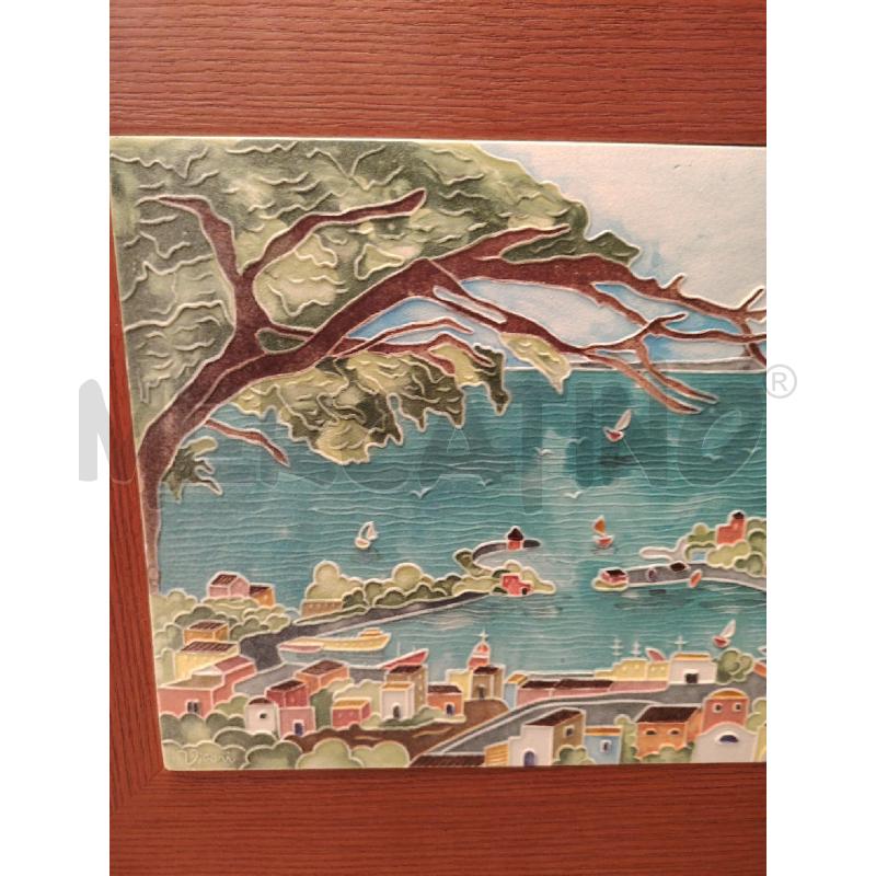 QUADRO MAIOLICA ISCHIA FIRMA VICARI | Mercatino dell'Usato Roma eur 3