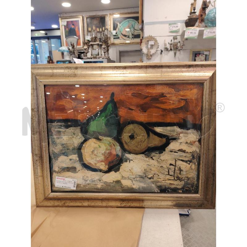 QUADRO NATURA MORTA A FIRMA ILO BURRUNI | Mercatino dell'Usato Roma eur 1