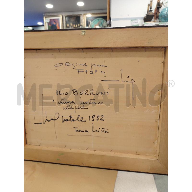 QUADRO NATURA MORTA A FIRMA ILO BURRUNI | Mercatino dell'Usato Roma eur 4