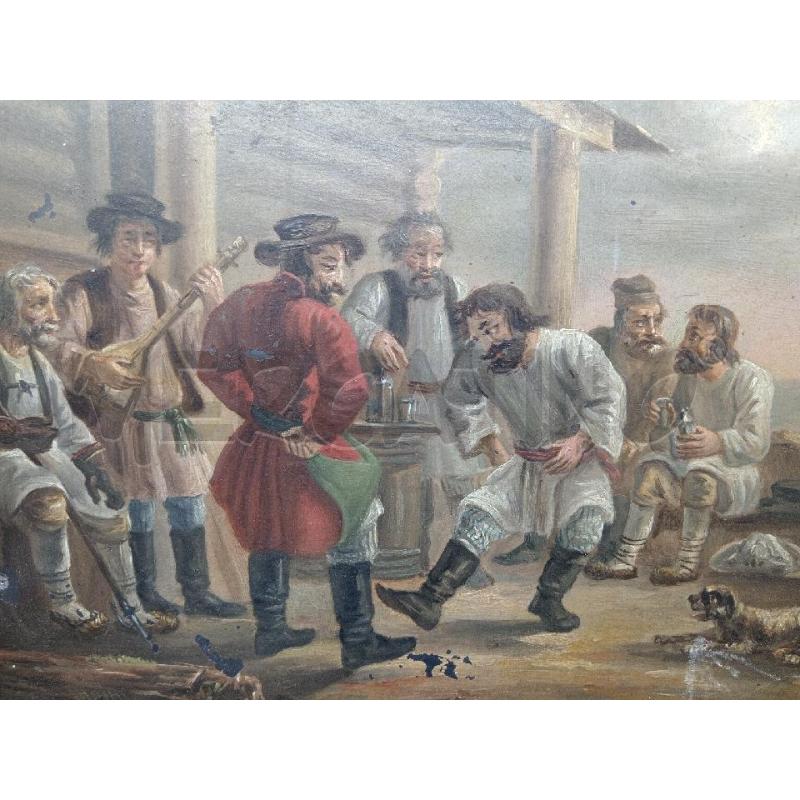 QUADRO OLIO SU RAME FESTA UCRAINA   | Mercatino dell'Usato Roma eur 2