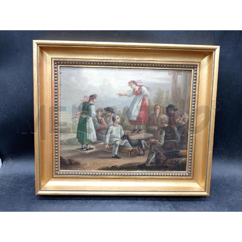 QUADRO OLIO SU RAME SIGNORE CON FANCIULLO | Mercatino dell'Usato Roma eur 1