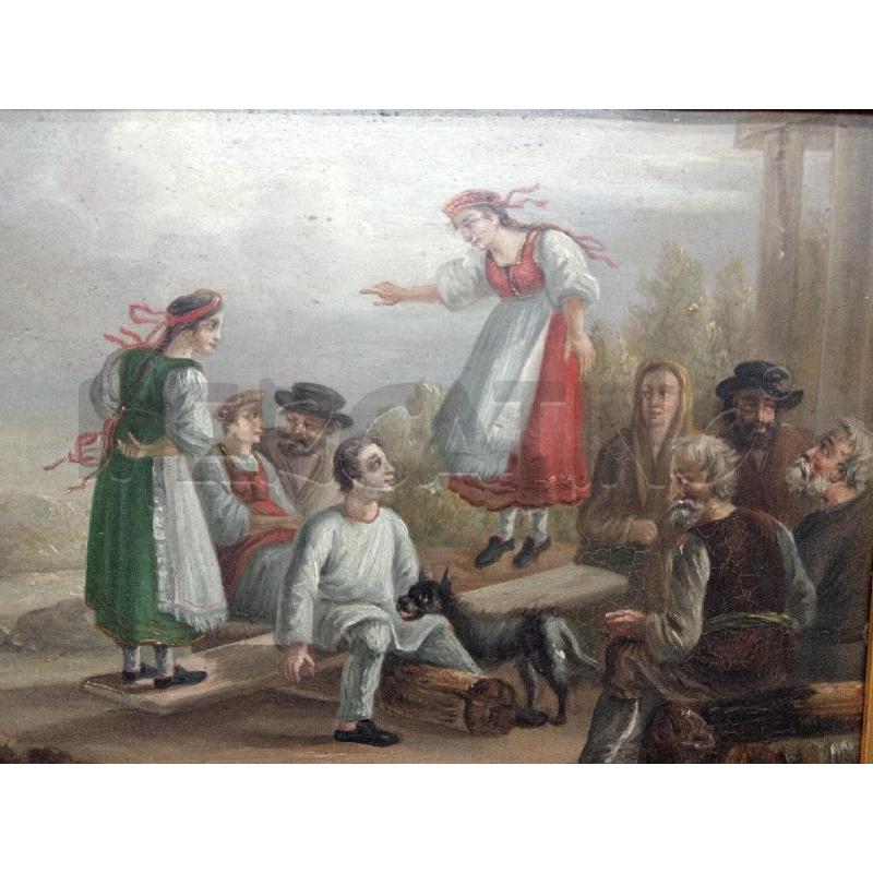 QUADRO OLIO SU RAME SIGNORE CON FANCIULLO | Mercatino dell'Usato Roma eur 2