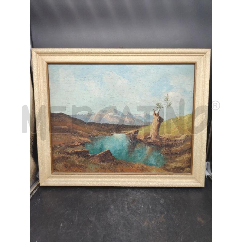 QUADRO OLIO SU TAVOLA PAESAGGIO | Mercatino dell'Usato Roma eur 1