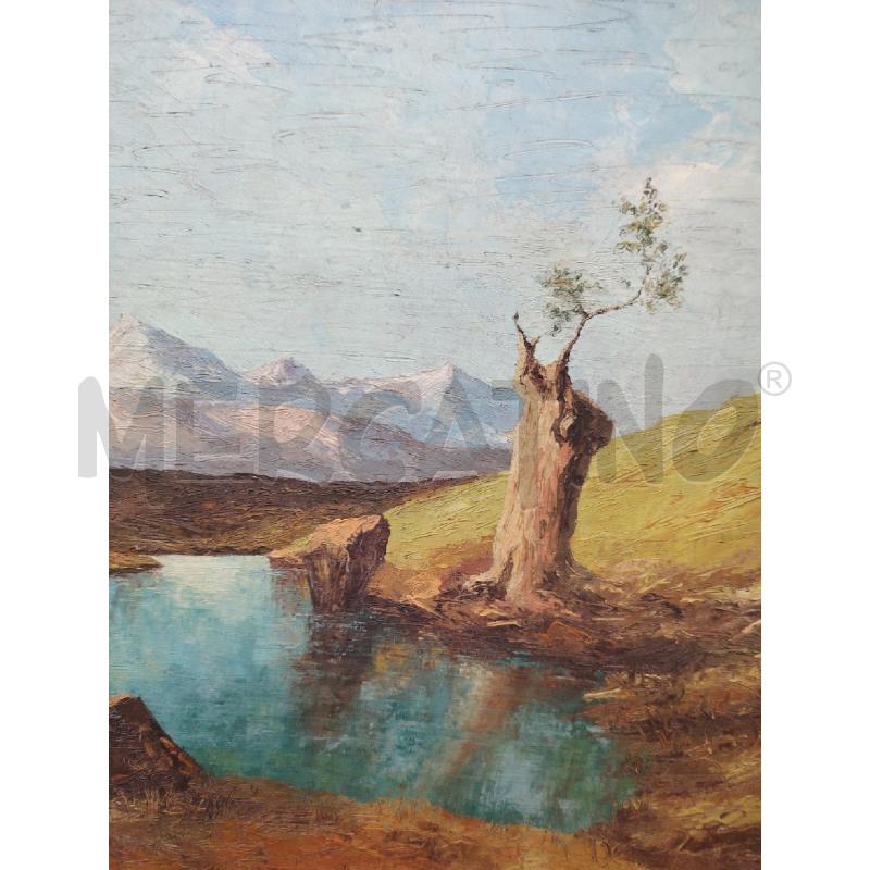 QUADRO OLIO SU TAVOLA PAESAGGIO | Mercatino dell'Usato Roma eur 3