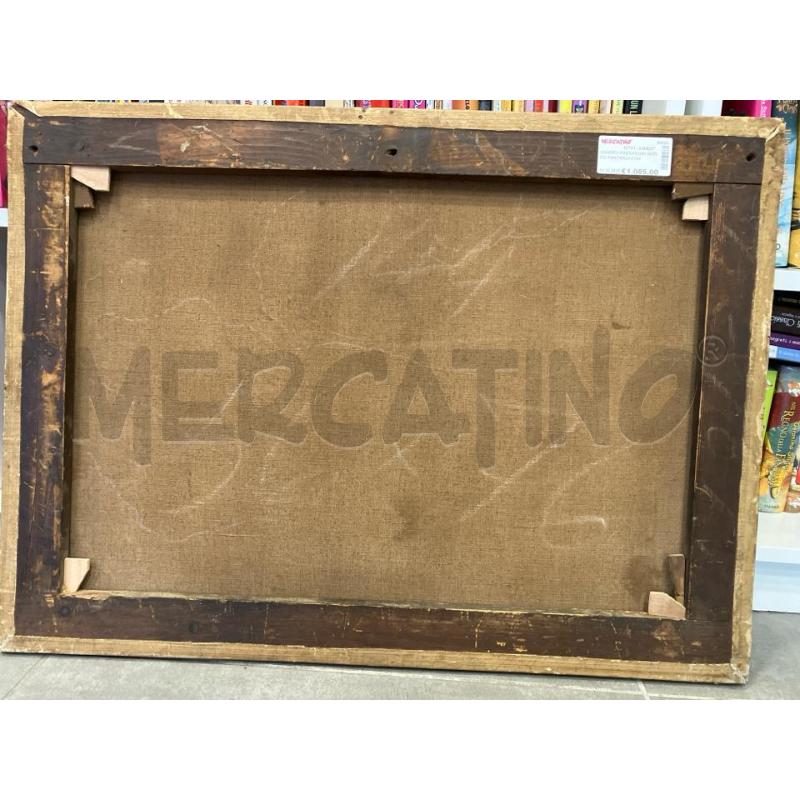 QUADRO PAESAGGIO ANTICO FANCIULLI CON CANE  | Mercatino dell'Usato Roma eur 3