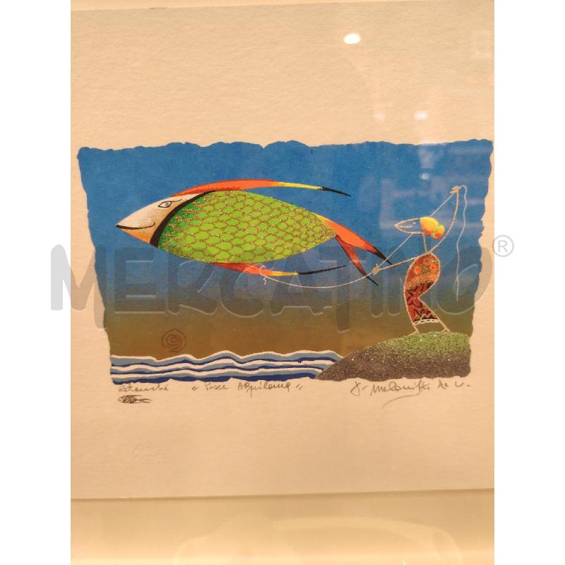 QUADRO PESCE AQUILONE  C/BIA  | Mercatino dell'Usato Roma eur 2