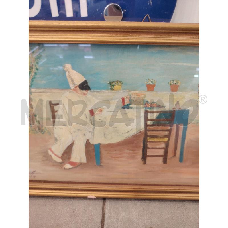 QUADRO PULCINELLA TERRAZZA SUL MARTE | Mercatino dell'Usato Roma eur 2