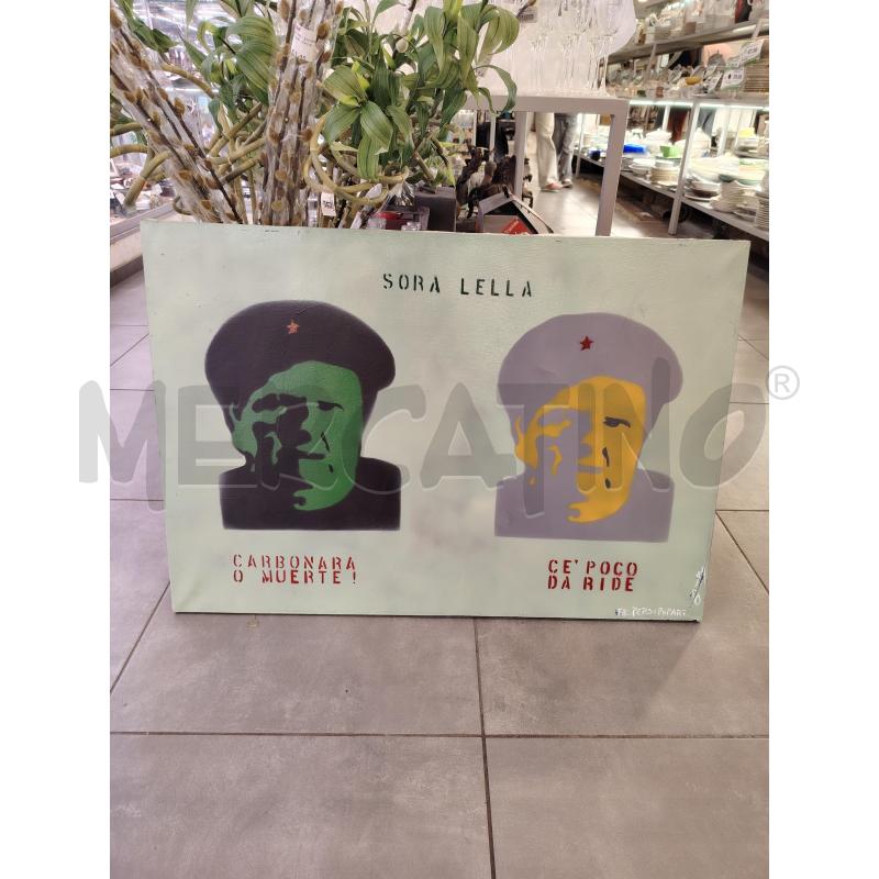 QUADRO SORA LELLA A FIRMA PEPSIPOP ART  | Mercatino dell'Usato Roma eur 1