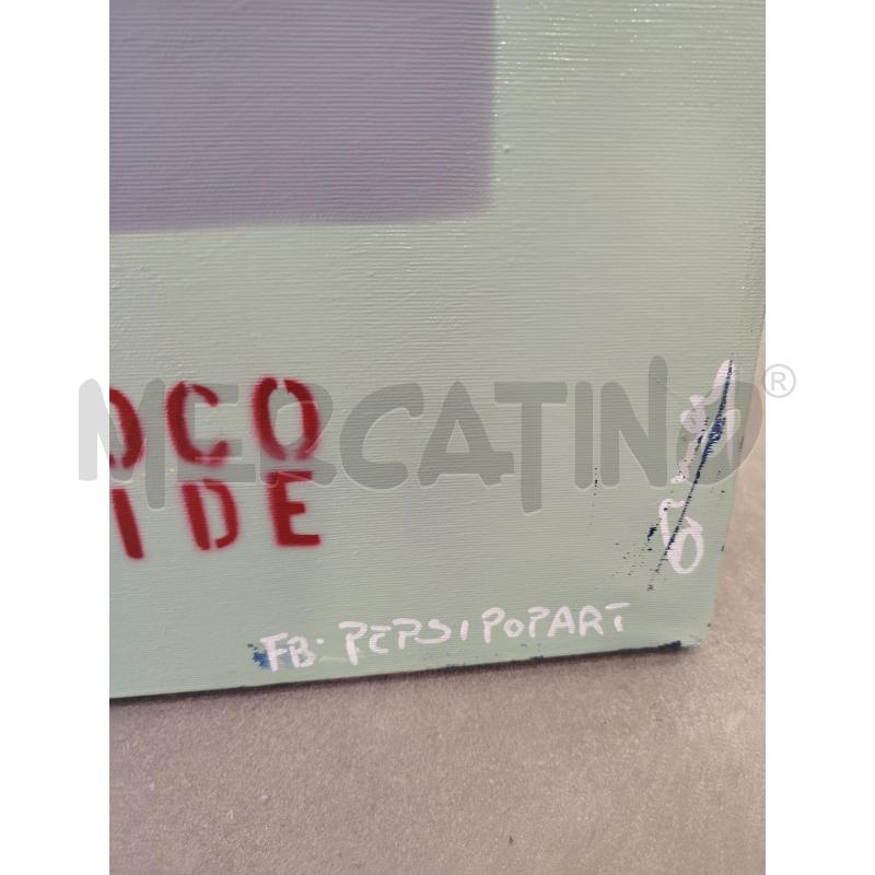 QUADRO SORA LELLA A FIRMA PEPSIPOP ART  | Mercatino dell'Usato Roma eur 2