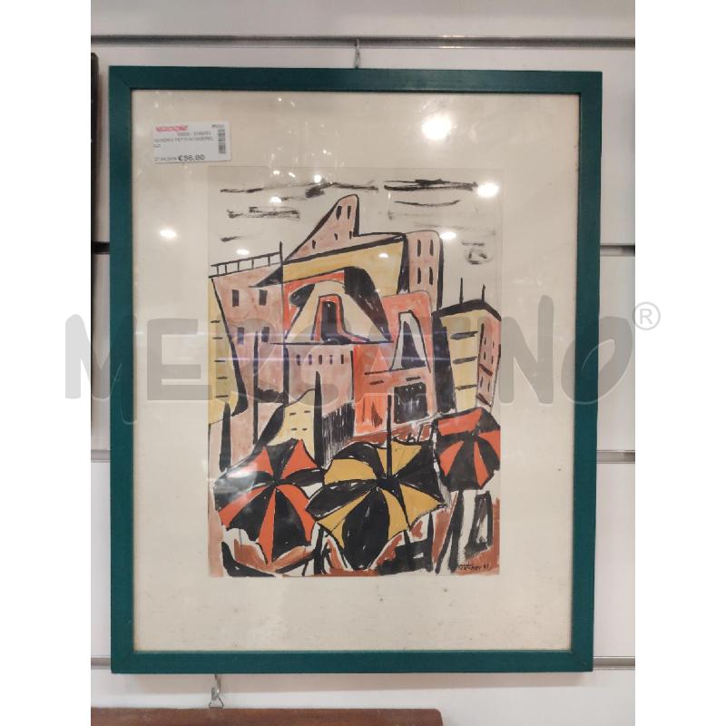 QUADRO TETTI ACQUERELLO | Mercatino dell'Usato Roma eur 1
