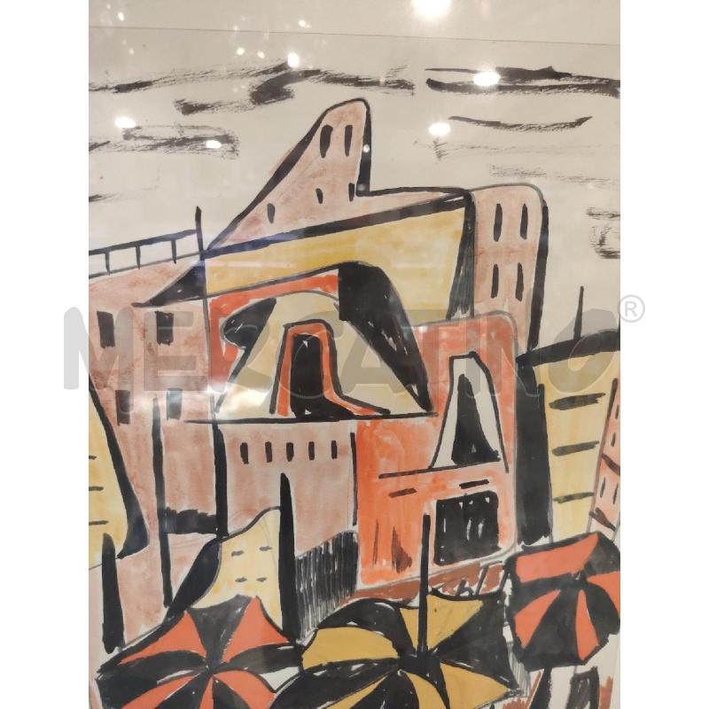 QUADRO TETTI ACQUERELLO | Mercatino dell'Usato Roma eur 3