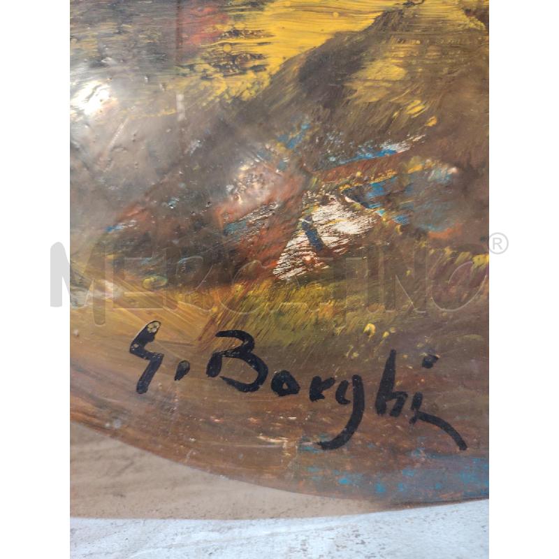 QUADRO TONDO A FIRMA BORGHI | Mercatino dell'Usato Roma eur 4