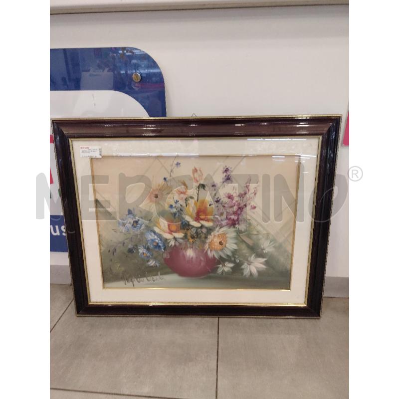 QUADRO VASO FIORI A FIRMA CICALA  | Mercatino dell'Usato Roma eur 1
