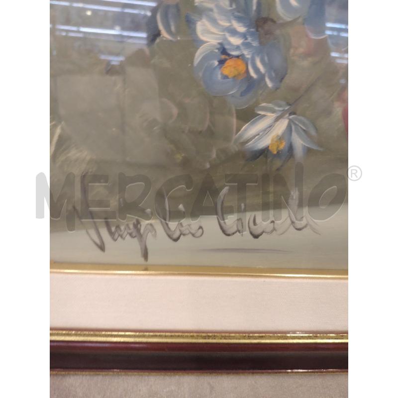 QUADRO VASO FIORI A FIRMA CICALA  | Mercatino dell'Usato Roma eur 2