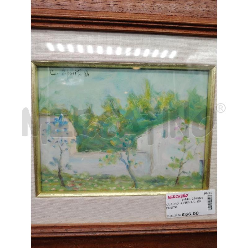 QUADRO  A FIRMA C. ESPOSITO | Mercatino dell'Usato Roma eur 3