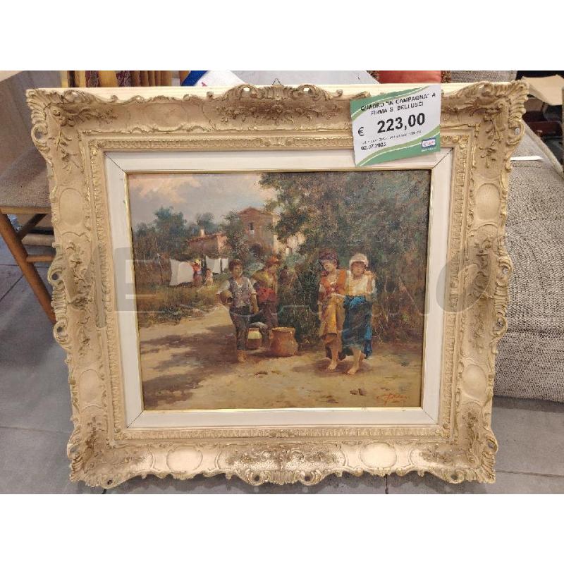 QUADRO IN CAMPAGNA A FIRMA G. BELLUSCI | Mercatino dell'Usato Roma eur 1