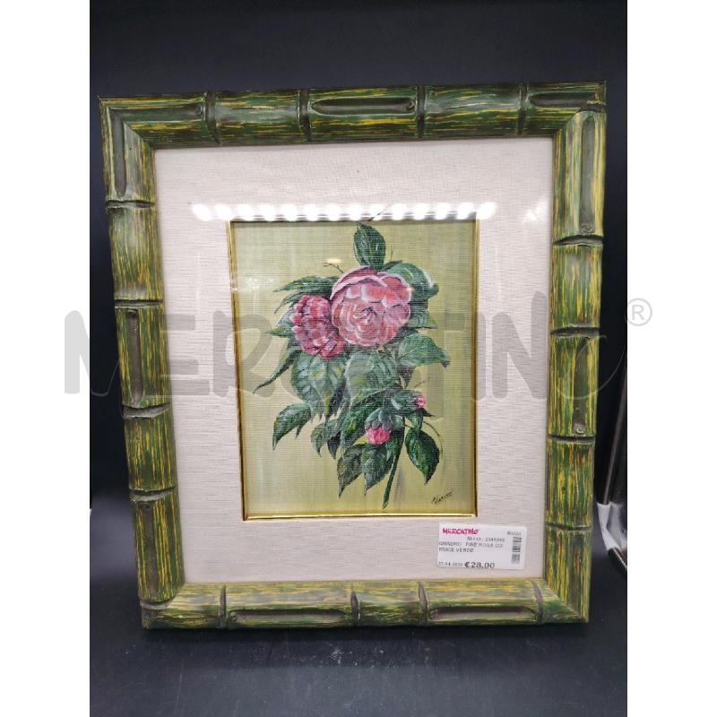 QUADRO   FIRE ROSA CORNICE VERDE | Mercatino dell'Usato Roma eur 1