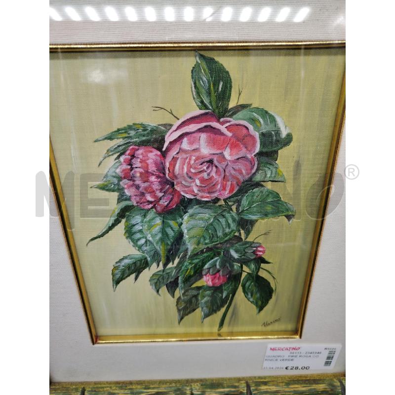 QUADRO   FIRE ROSA CORNICE VERDE | Mercatino dell'Usato Roma eur 3