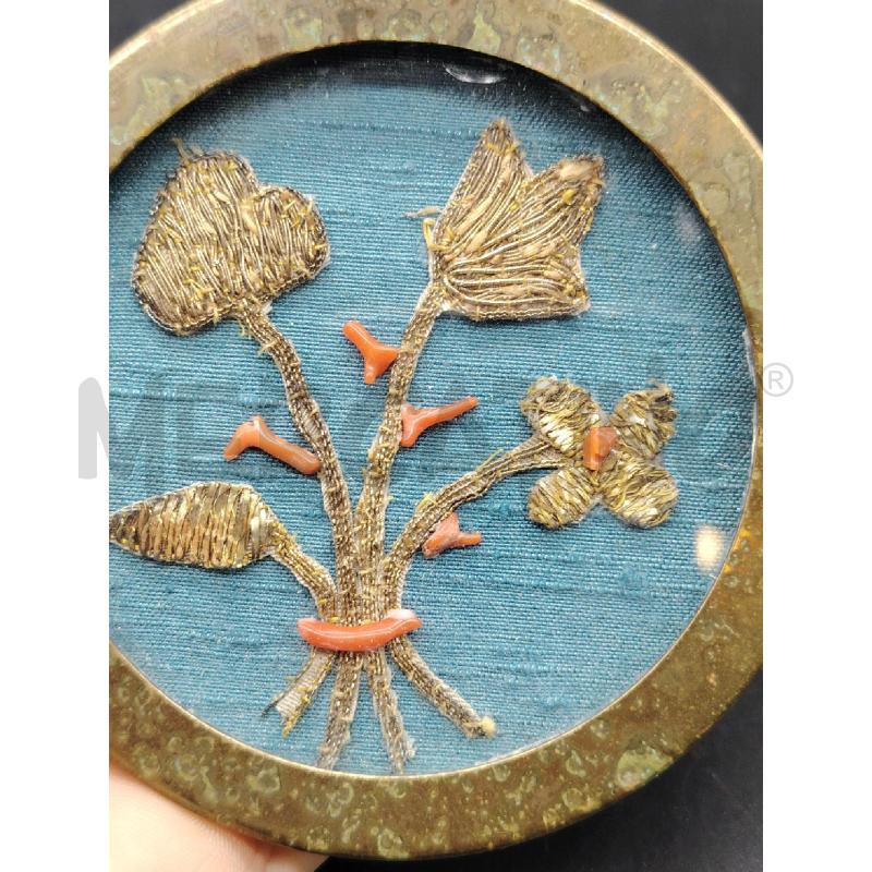 QUADRUCCIO FIORI DECORI ARANCIONI  | Mercatino dell'Usato Roma eur 2