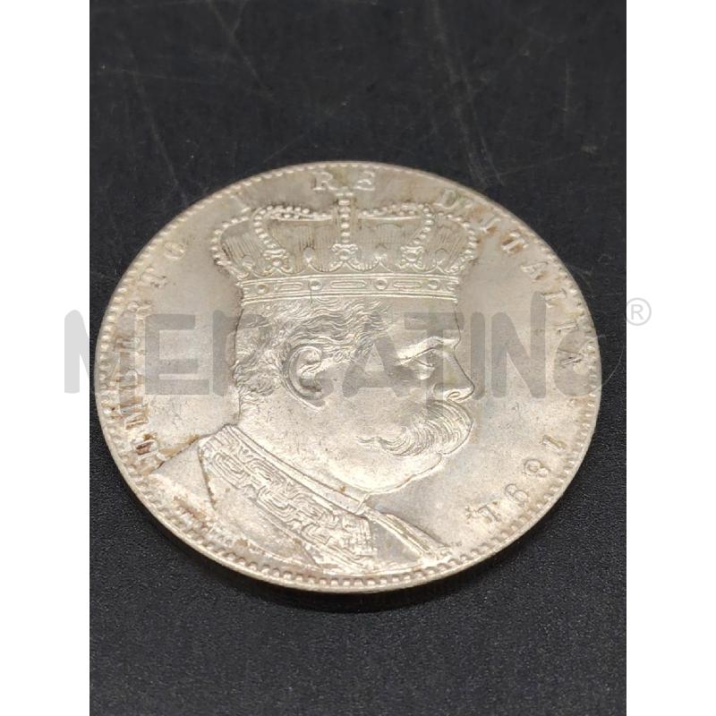 RIPRODUZIONE 5 LIRE UMBERTO I RE D'ITALIA 1891 TALLERO COLONIA ERITREA | Mercatino dell'Usato Roma eur 1