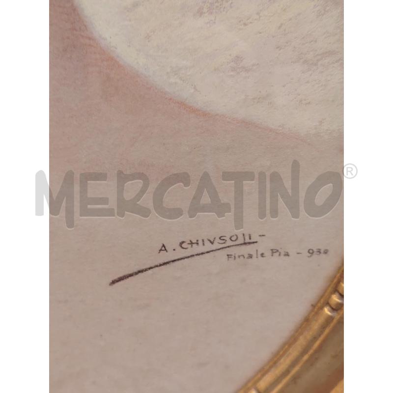 RITRATTO DONNA A FIRMA CHIVSOLL CORN DORATA  | Mercatino dell'Usato Roma eur 3