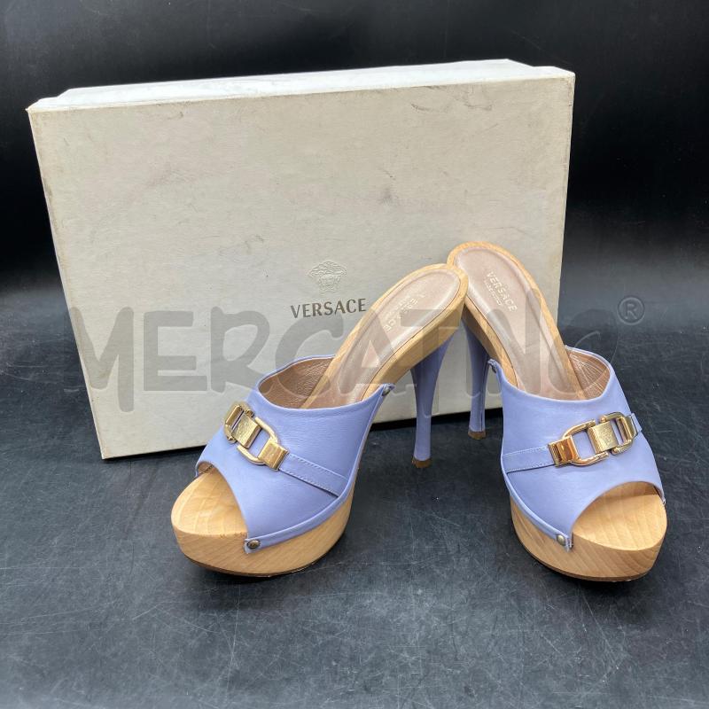 SABOT TACCO VERSACE SCATOLA LILLA MEDUSA | Mercatino dell'Usato Roma eur 1