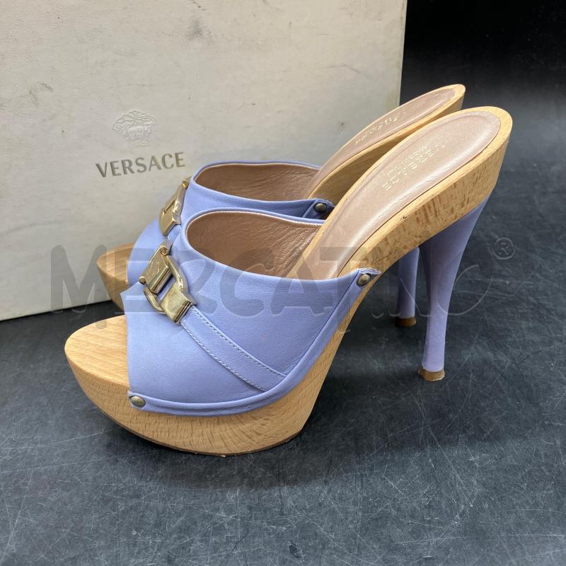 SABOT TACCO VERSACE SCATOLA LILLA MEDUSA | Mercatino dell'Usato Roma eur 3