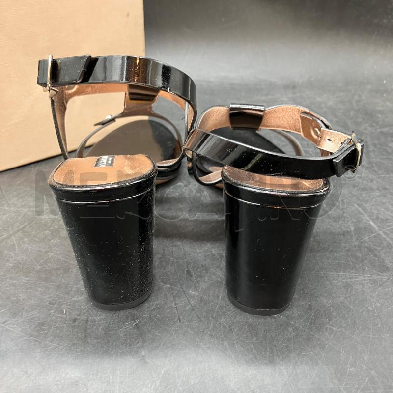 SANDALI ALBANO SCATOLA NERO VERNICE | Mercatino dell'Usato Roma eur 4