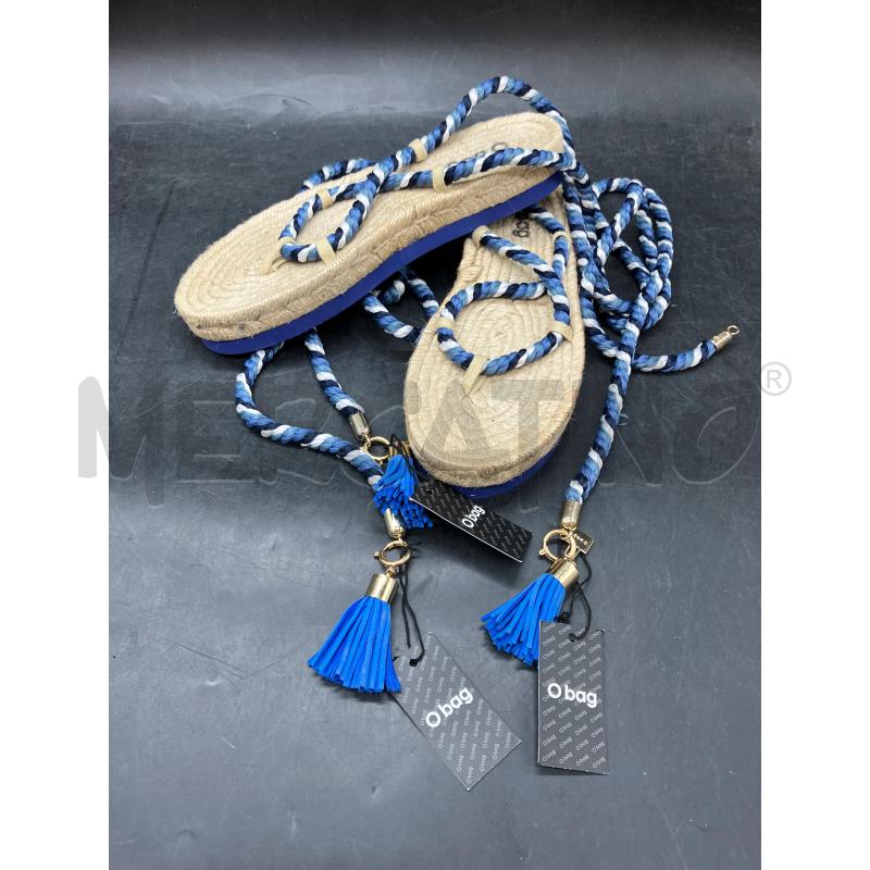 SANDALI ALLA SCHIAVA OBAG CORDA BLU + RICAMBIO | Mercatino dell'Usato Roma eur 1