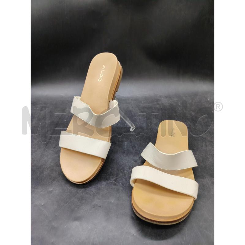 SANDALI D ALDO FASCIA BIANCA | Mercatino dell'Usato Roma eur 1
