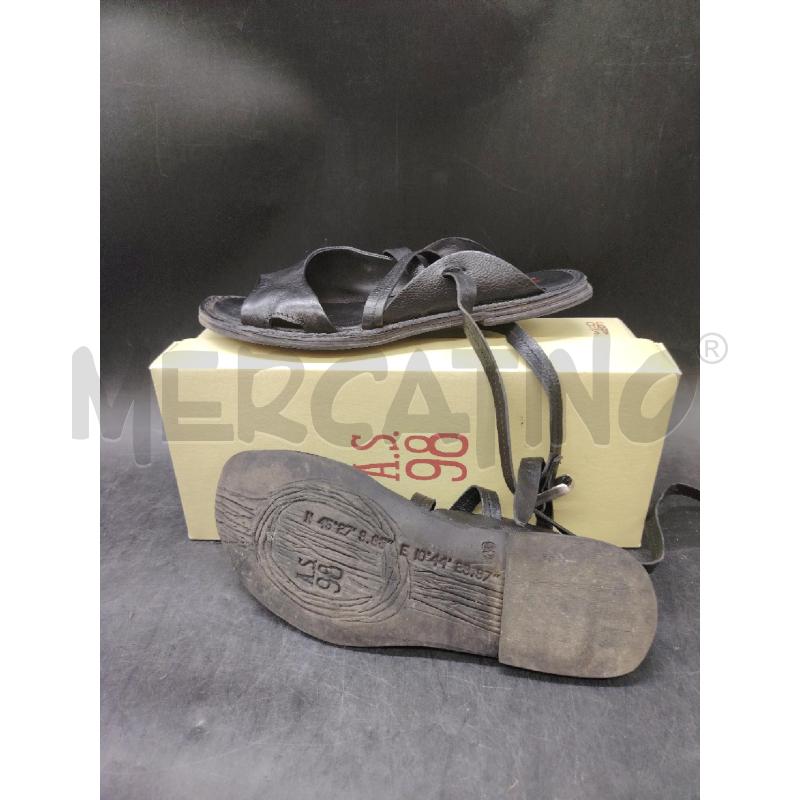 SANDALI D AS98 SCATO PELLE NERO | Mercatino dell'Usato Roma eur 3
