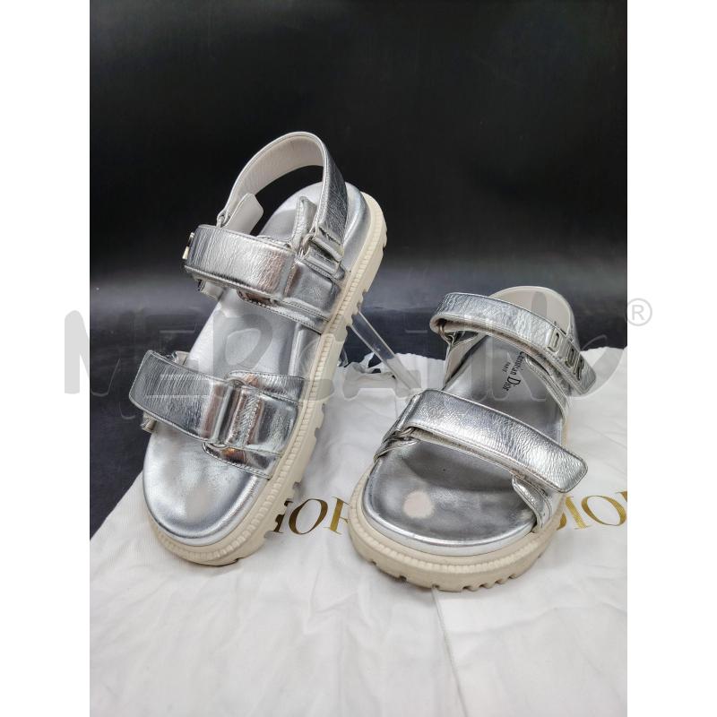 SANDALI D CHRISTIAN DIOR ADDICT ARGENTATE MD0621  | Mercatino dell'Usato Roma eur 1