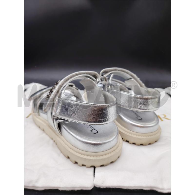 SANDALI D CHRISTIAN DIOR ADDICT ARGENTATE MD0621  | Mercatino dell'Usato Roma eur 3